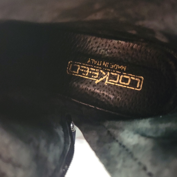 Made in Italy. Leather boots, size 41, wide leg 17 inch. Made in Italy. - Picture 9 of 10